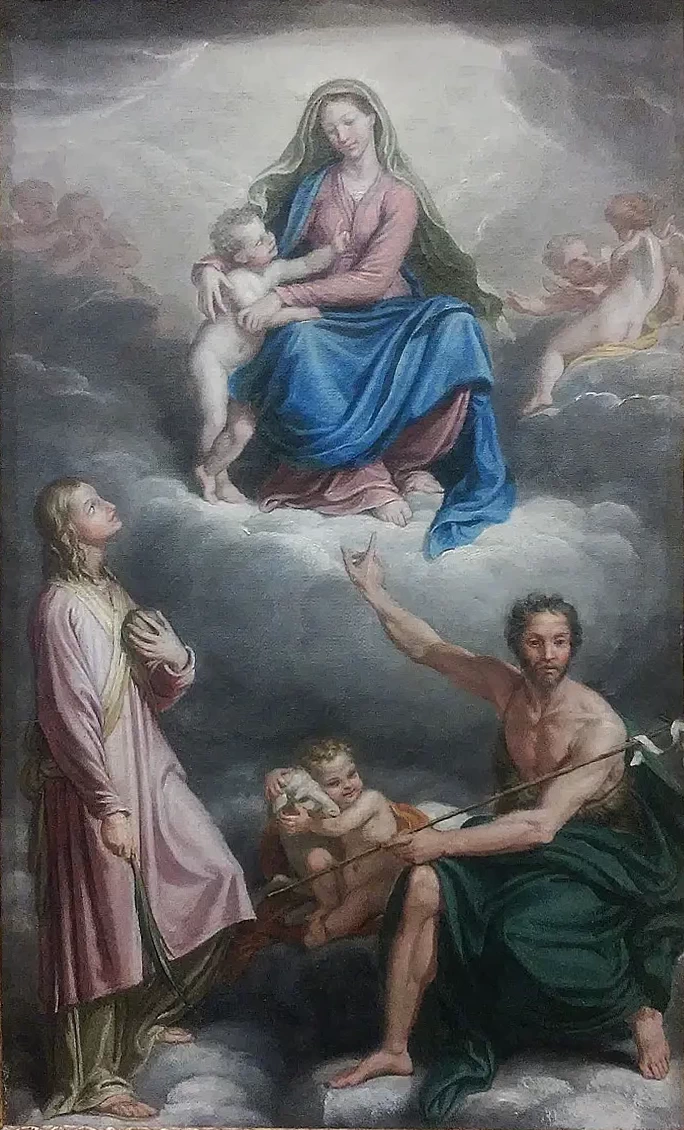 Vergine col Bambino tra san Giovanni Battista e santo Stefano, bozzetto per la pala della chiesa di Santo Stefano a Casalmaggiore, 1814